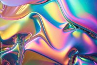 Holographic liquid background. Holograph color texture with foil effect
