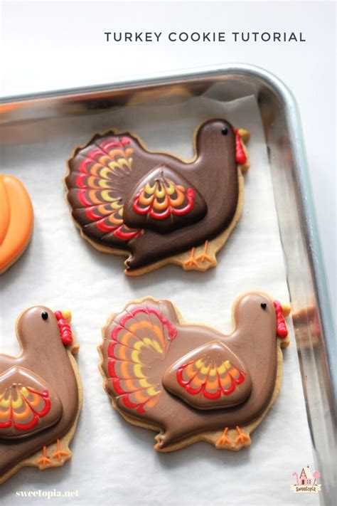DIY: how to decorate turkey cookies Festive Cookie Art