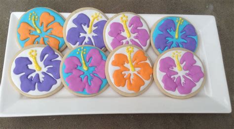 Charming Hibiscus Decorated Cookies for Home Decor
